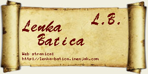 Lenka Batica vizit kartica